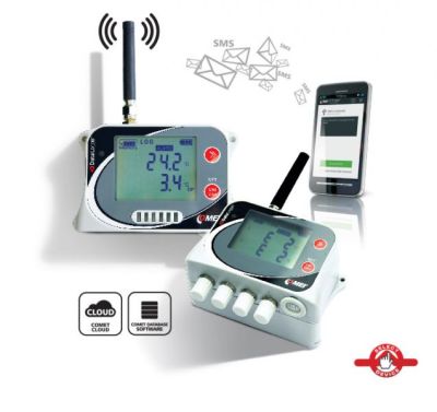 Drahtlose GSM Datenlogger für Temperatur/Feuchte mit int. oder ext. Sensoren